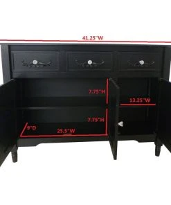Pilaster Designs Wood Console Sideboard Table With Drawers And Storage, Cherry -Palace-shop 0081b1070a34133b 6677 w800 h800 b1 p0