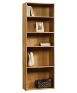 Sauder Beginnings Engineered Wood 5-Shelf Bookcase In Highland Oak