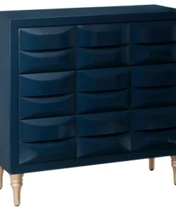Olliix Madison Park Rubrix 3-Drawer Chest, Navy