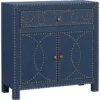SEI Furniture Florian Double-Door Cabinet, Navy