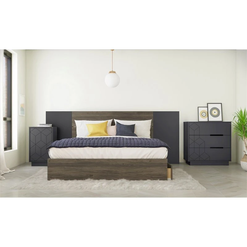 Nexera 420349 3 Drawer Chest Charcoal Gray 4 Nexera 420349 3 Drawer Chest Charcoal Gray - Image 4