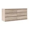 Tvilum Naia 6-Drawer Double Dresser, Truffle