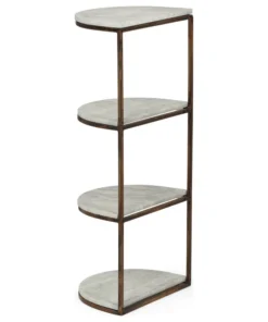 GDFStudio Greycliff Modern Glam Handcrafted Marble Half Round Etagere Bookcase -Palace-shop 0521faff00385ec6 8966 w800 h800 b1 p0