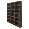 Concepts In Wood Traditional 84" Traditional Tall 18-Shelf Triple Wide Wood Bookcase In Chocolate