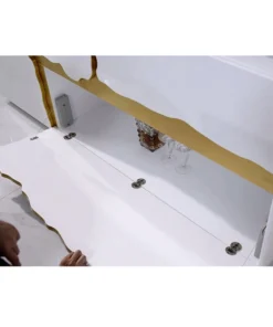 MS Furniture Piaz Sideboard, Luxe Glam Buffet Cabinet Gold Credenza, White -Palace-shop 0631c13e0220171c 1098 w800 h800 b0 p0