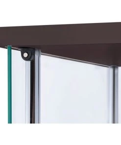 Bowery Hill Contemporary Espresso 4 Shelf Glass Curio Cabinet -Palace-shop 06913fca03d25832 9006 w800 h800 b1 p0