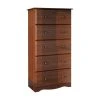 Palace Imports 100% Solid Wood 5-Super Jumbo Drawer Chest With Lock, Mocha