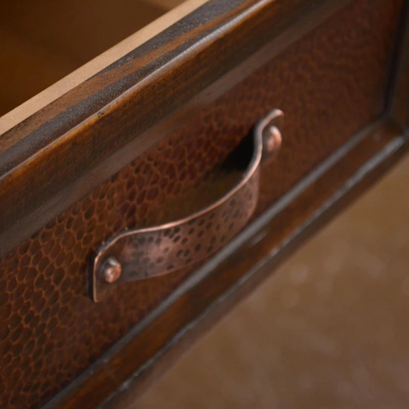 Crafters And Weavers Elements Collection Wood & Copper China Cabinet 4 Crafters And Weavers Elements Collection Wood & Copper China Cabinet - Image 4