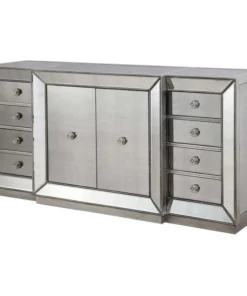 Best Master Furniture Jameson Silver Antique Mirrored Side Board