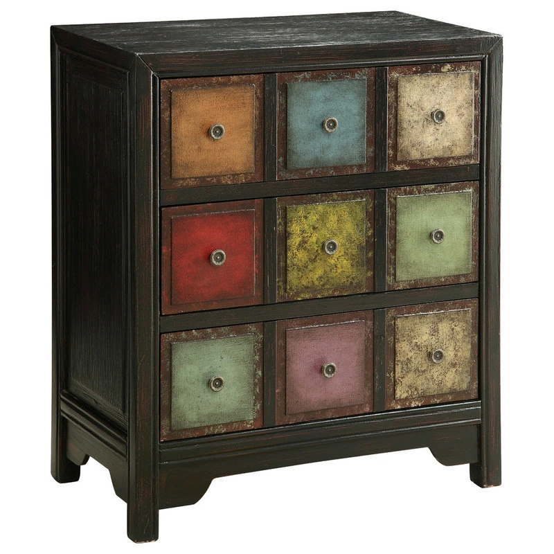 Coast To Coast Imports, LLC 3-Drawer Chest, Conde Weathered Multicolor 1 Coast To Coast Imports, LLC 3-Drawer Chest, Conde Weathered Multicolor