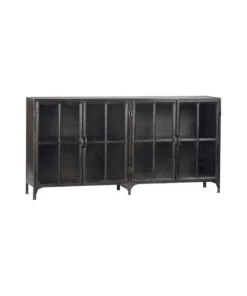 Terra Nova Designs York Black Metal Sideboard Cabinet