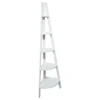 Casual Home 5-Shelf Corner Ladder Bookcase, White