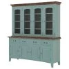 Sierra Living Concepts Inc Meriden Solid Mahogany Wood Dining Room Farmhouse Buffet With Hutch