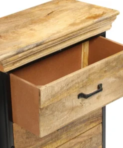 Vida XL International B.V. VidaXL Solid Mango Wood Chest Of Drawers Side Cabinet Sideboard Storage Chest -Palace-shop 0e516ed80fc5f7ed 8824 w800 h800 b0 p0