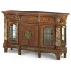 Michael Amini Villa Valencia Sideboard, Classic Chestnut