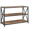Walker Edison X Frame 40" Industrial Wood Bookshelf - Barnwood