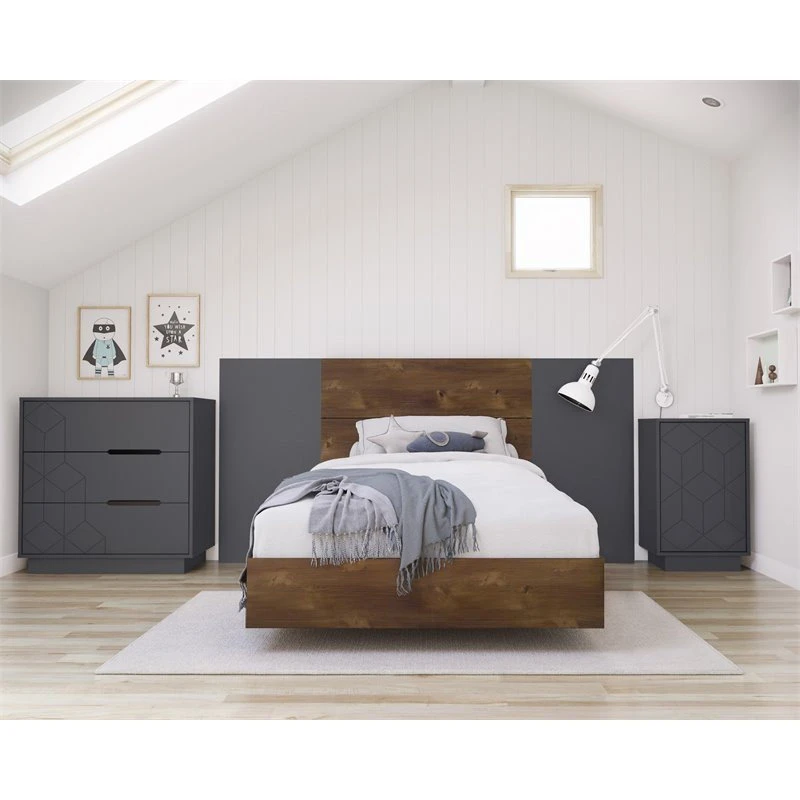 Nexera 420349 3 Drawer Chest Charcoal Gray 2 Nexera 420349 3 Drawer Chest Charcoal Gray - Image 2