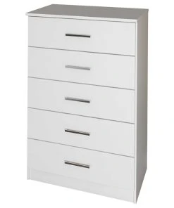 Palace Imports 100% Solid Wood Metro 5-Drawer Chest, White