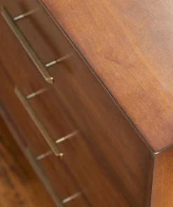 Unique Furniture Lavina 3-Drawer Wood Sideboard, Walnut -Palace-shop 115196f203bd8b8f 6664 w800 h800 b0 p0