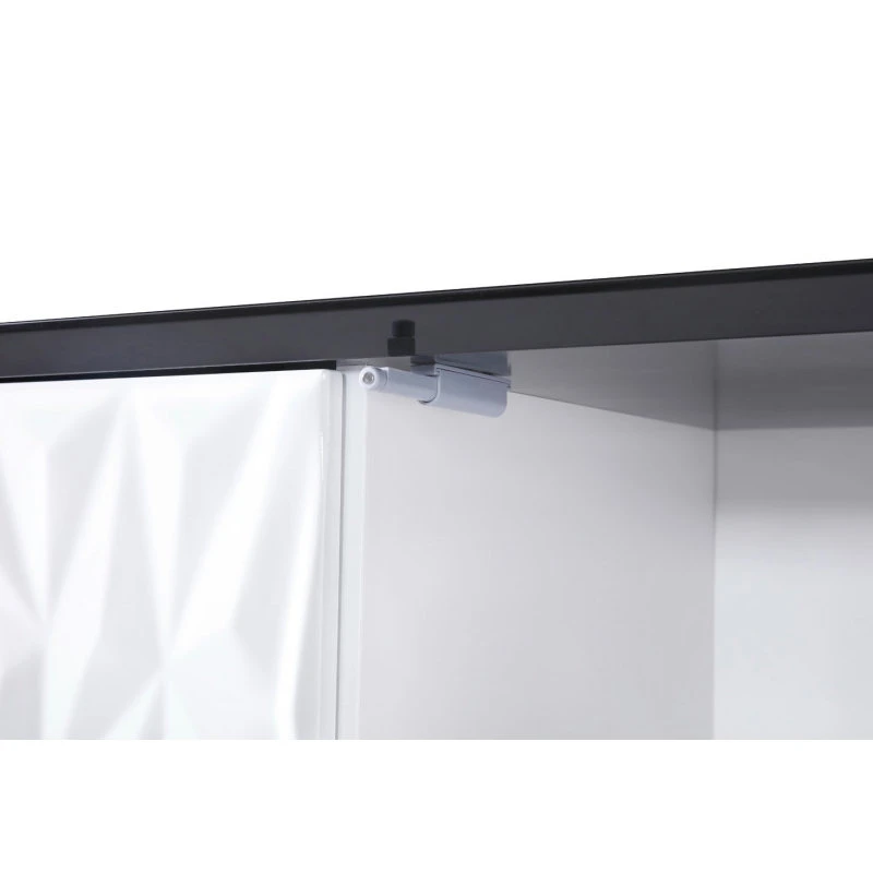 Zuri Furniture 78.6" Modern Vortice Buffet Black And White Lacquer Matte Black Legs 6 Zuri Furniture 78.6" Modern Vortice Buffet Black And White Lacquer Matte Black Legs - Image 6