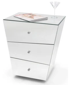 Zuri Furniture Modern Vailan Side Table Clear Mirrored Glass Finish 3 Drawers Clear Pulls 8 Zuri Furniture Modern Vailan Side Table Clear Mirrored Glass Finish 3 Drawers Clear Pulls -Palace-shop 11819eda04b44d17 8285 w800 h800 b1 p0