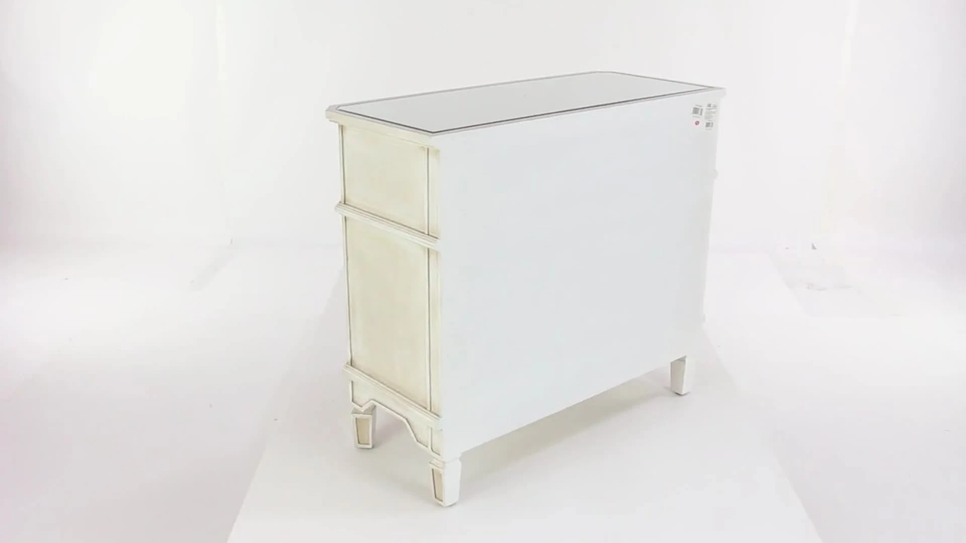 Brimfield & May Silver Wood Glam Cabinet, 32"x36"x16" 2 Brimfield & May Silver Wood Glam Cabinet, 32"x36"x16" - Image 2