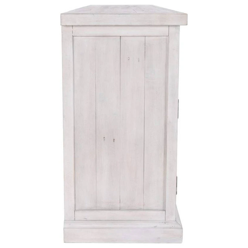 Kosas Home Quincy 4-Drawer 4-Door Solid Pine Wood Sideboard In Nordic Ivory 6 Kosas Home Quincy 4-Drawer 4-Door Solid Pine Wood Sideboard In Nordic Ivory - Image 6