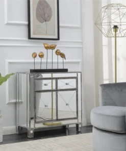 Convenience Concepts Gold Coast Vineyard Mirrored Glass Cabinet- Weathered Gray -Palace-shop 13a198580b96a603 3971 w800 h800 b0 p0