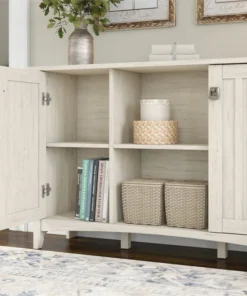 Bush Business Furniture Salinas Accent Storage Cabinet With Two Doors In Antique White - Engineered Wood -Palace-shop 13e128ba03e5e13d 0054 w800 h800 b0 p0