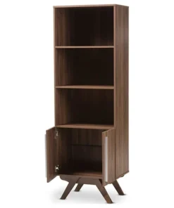 Wholesale Interiors Ashfield Mid-Century Modern Walnut Brown Finished Wood Bookcase -Palace-shop 13f1818c0fe3542d 4696 w800 h800 b1 p0 1 1