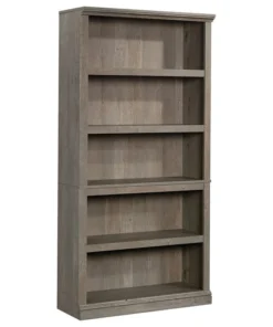 Sauder Misc Storage 5-Shelf Tall Wood Bookcase In Mystic Oak