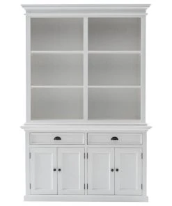 NovaSolo Furniture NovaSolo Halifax Mahogany Wood Buffet Hutch Unit With 6 Shelves In White -Palace-shop 16013e5c0f8ea1e6 3194 w800 h800 b1 p0