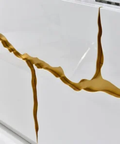 MS Furniture Piaz Sideboard, Luxe Glam Buffet Cabinet Gold Credenza, White -Palace-shop 1611962e0220171a 1098 w800 h800 b0 p0