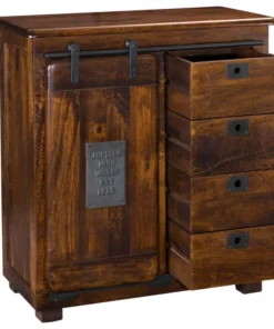 Coast To Coast Imports, LLC Warm Brown Mango 4 Drawer 1 Door Cabinet -Palace-shop 16412b630e9e216f 6398 w800 h800 b1 p0