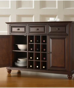 Crosley Cambridge Buffet Server / Sideboard Cabinet With Wine Storage, Vintage Mahogany -Palace-shop 16915b460646453f 5459 w800 h800 b0 p0