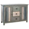StyleCraft Home Collection Sanibel Breakfront With Three Drawers And Two Doors