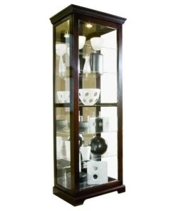 Beaumont Lane Curio Cabinet In Chocolate Cherry