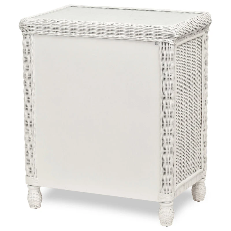 Sea Winds Trading Santa Cruz 3-Drawer Chest With Glass Top, White 5 Sea Winds Trading Santa Cruz 3-Drawer Chest With Glass Top, White - Image 5