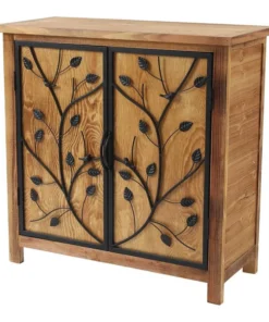 Luxen Home LuxenHome Pine Wood Metal Branches 2-Door Storage Cabinet -Palace-shop 1a2173b00ef03707 4576 w800 h800 b1 p0
