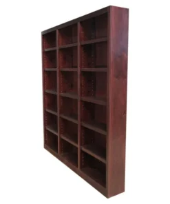 Concepts In Wood Traditional 84" Tall 18-Shelf Triple Wide Wood Bookcase In Cherry
