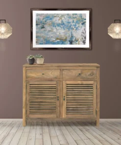 Chic Teak Inc. Recycled Teak Wood Louvre Cabinet With 2 Doors And 2 Drawers -Palace-shop 1aa1a3c2018586be 0543 w800 h800 b0 p0