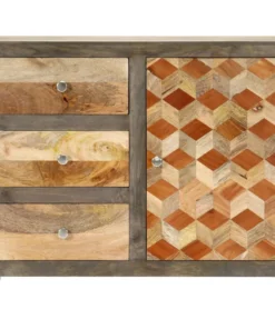 Vida XL International B.V. VidaXL Solid Wood Mango Side Cabinet Gray 29.5" Home Stand Sideboard Organizer -Palace-shop 1b017d1f009b70a4 8764 w800 h800 b1 p0