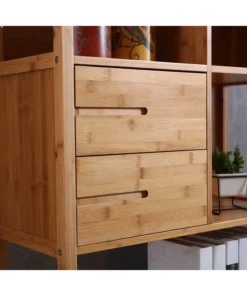 Boraam Industries, Inc. Selma Bamboo Bookcase, Left Facing Spindle Cabinet, Natural -Palace-shop 1ea1fd770dbc3cf8 8528 w800 h800 b0 p0