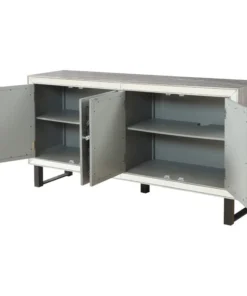 Coast To Coast Imports, LLC 4-Door Media Credenza, Bose Metallic Pewter -Palace-shop 2001ad0e0b15c7cb 6331 w800 h800 b1 p0