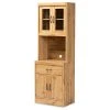 Wholesale Interiors Laurana Modern Oak Brown Finished Wood Kitchen Cabinet And Hutch