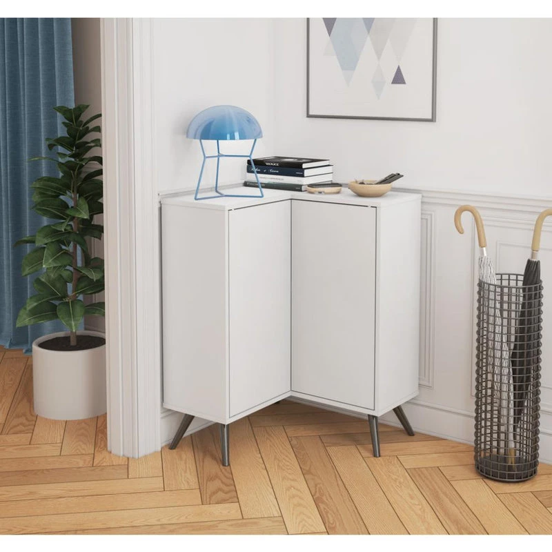 Bestar Small Space Krom Corner Storage Unit In White 5 Bestar Small Space Krom Corner Storage Unit In White - Image 5
