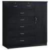 Hodedah Import Inc. Hodedah 7 Drawer Chest In Black