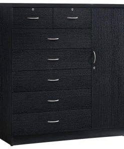 Hodedah Import Inc. Hodedah 7 Drawer Chest In Black