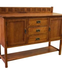 Crafters And Weavers Mission Turner Sideboard With 3 Drawers And 2 Doors, Michael's Cherry (MC-A)