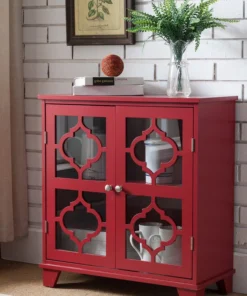 Pilaster Designs Caelan Wood Buffet, Red -Palace-shop 24a121ec091b248a 6958 w800 h800 b0 p0
